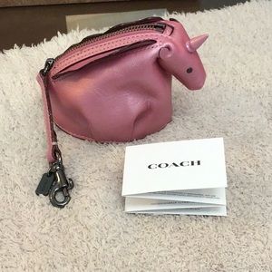 Coach bag charm, coin pouch